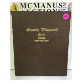 Lincoln cents partially complete album