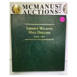 Liberty Walking Half Dollars album, partially
