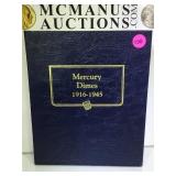 Mercury dime 1916-1945 album, inc. 1921-p,1921-d