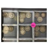 Coinage, barber quarters & barber half dollar