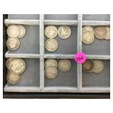Coinage barber quarters & barber half dollar