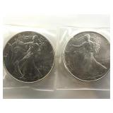 1993 & 1995  American Silver eagles, 2 x &