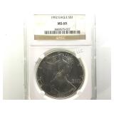 1992 NGC MS69  American Silver eagle