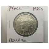 1925 -s silver peace dollar