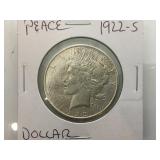 1922-s Silver Peace dollar