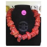 16" of large coral beads