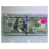 Stack of fantasy $100 dollar bills