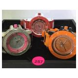 Tray of 3 wrist watches, "Ice Nation"
