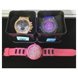 Tray of 3 wrist watches, "IceNation" & " Captain