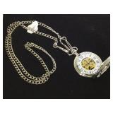 Skeleton mechanical winder pocket watch