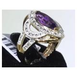 Sterling ring w/ 2.73 CT