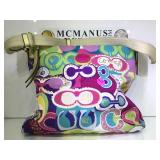 Coach nylon multi-colored shoulder bag (as is)