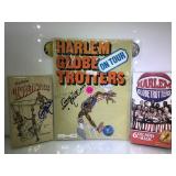 Harlem Globetrotters 3 pc collection, signed by