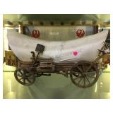 Wood/canvas Conestoga wagon, 19x12 local pickup