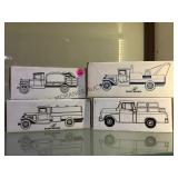 4diecast metal coin banks, Hawkeye Stake ,Tanker