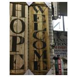 Canvas print "WELCOME", 18/66.  Local pickup only