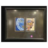 Framed print, "Moonlady" & "Honeycomb" 2010,