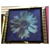 Large blues flower, Andy Warhol print, local