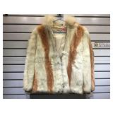 Hooded rabbit jacket, size L