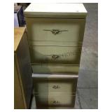Pair of 2 drawer wooden night stands. Local
