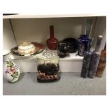 Shelf lot of  Home decor