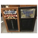 Bud light dart scoreboard and natural light beer
