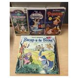 Walt Disney VHS and story Record AS IS