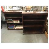 Wooden bookshelves Two  contents not included