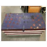 American red white and blue trunk