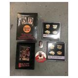 Basketball cards Michael Jordan plaque and more