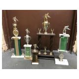 Nine ball tournament trophies lot of five
