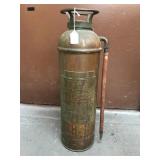 Antique copper fire extinguisher