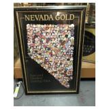 Nevada Gold  framed picture of Rare Gaming Chips