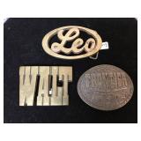 Lee Walt  and frontier vintage belt buckles