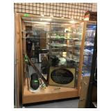 Display cabinet with Lock and Key  contents not