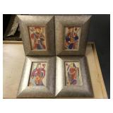 Joker and Queen  framed art  set of 4