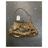 Whiting and Davis Vintage gold purse