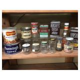 Vintage  food tins and jars