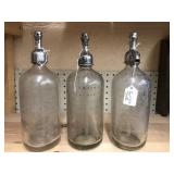 Seltzer bottles set of 3  vintage
