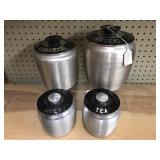 Chrome Vintage canister set of 4