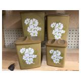 Retro vintage floral canisters