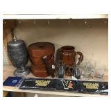 Leather Ice bucket and bar items