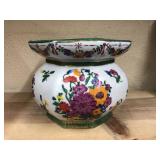 Vintage handpainted pot