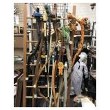 Hand carved decorative canes and Rack