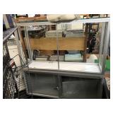 Display case with extra shelves missing sliding