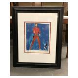 Elvis & Pete The Cat  Signed and Dated Frame and