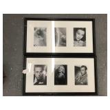 Marilyn Monroe, Cooper and Bogart framed pictures