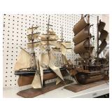 Vintage wooden sailboats