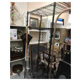 Black metal shelving unit Contents not included