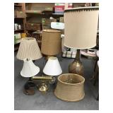 Vintage lamps large lot